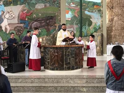 Missa dos Movimentos Marianos foi a 2ª celebração do dia no Santuário de Laranjeiras do Sul (12/10)